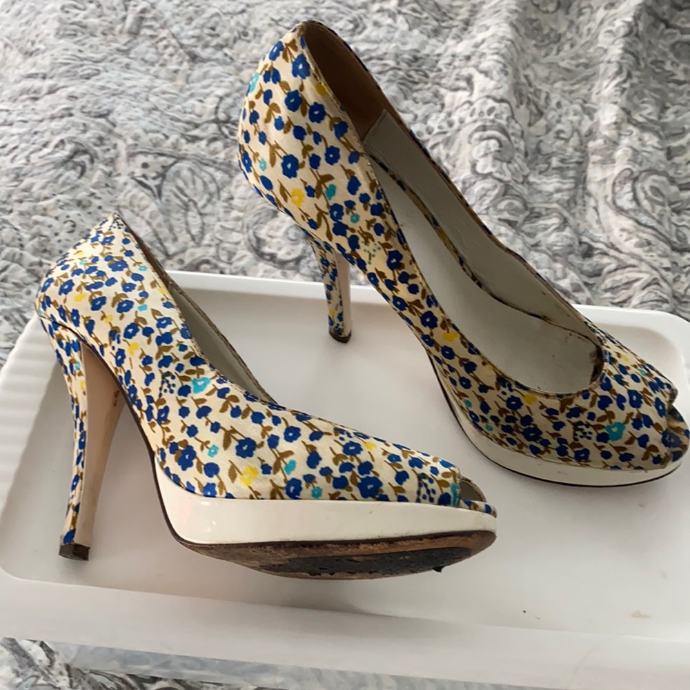 Floral Printed ALDO Peep toe heels